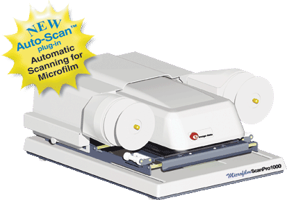e-ImageData ScanPro 1000 Microfilm Scanner with automatic microfilm scanning